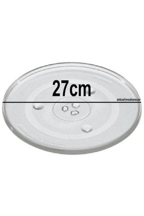 Esty Mikrodalga Fırın Tabağı Tırnaklı Cam Tabak Tepsi 27cm CAMTEPSİ-27cm-1