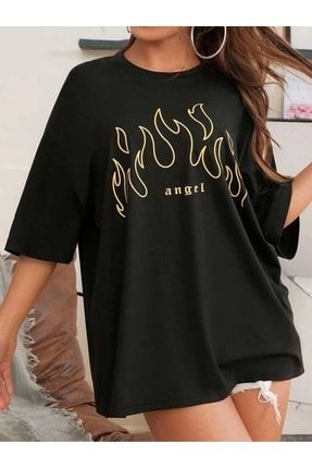 Fire Angel Oversize T-shirt ANGEL-TSHİRT-KADIN
