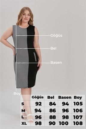 Kadın Çizgi Garnili Cep Görünümlü Elbise Siyah 10114000000001
