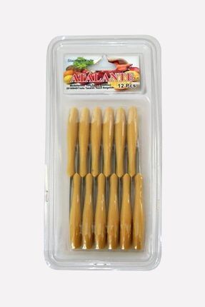 Atalante Meyve Bıçağı 12li Plastik Saplı-sarı 1003