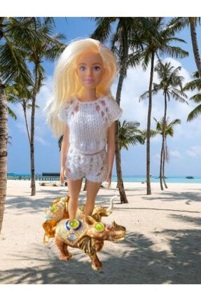 Barbie Bebek Için Handmade Şortlu Takım 21OBRB023