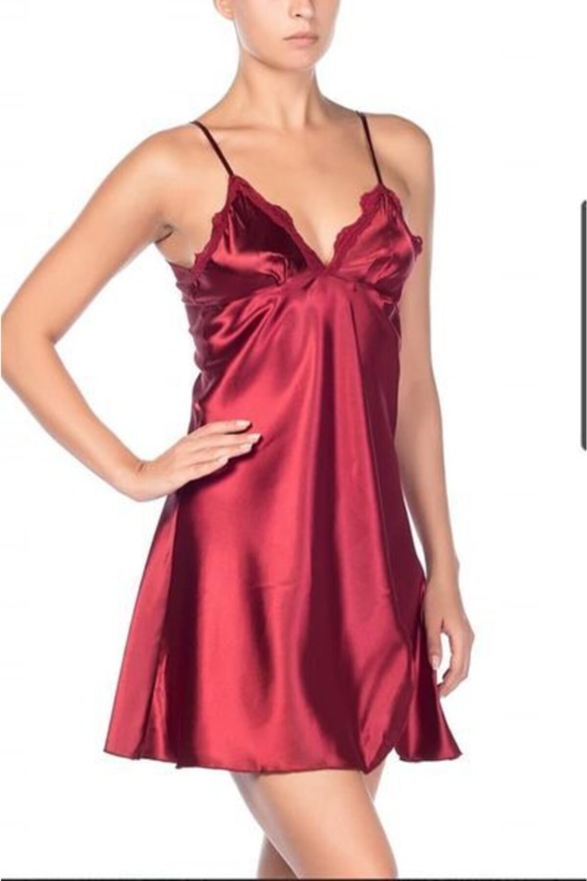 Miorre Kadın  Bordo Saten Gecelik