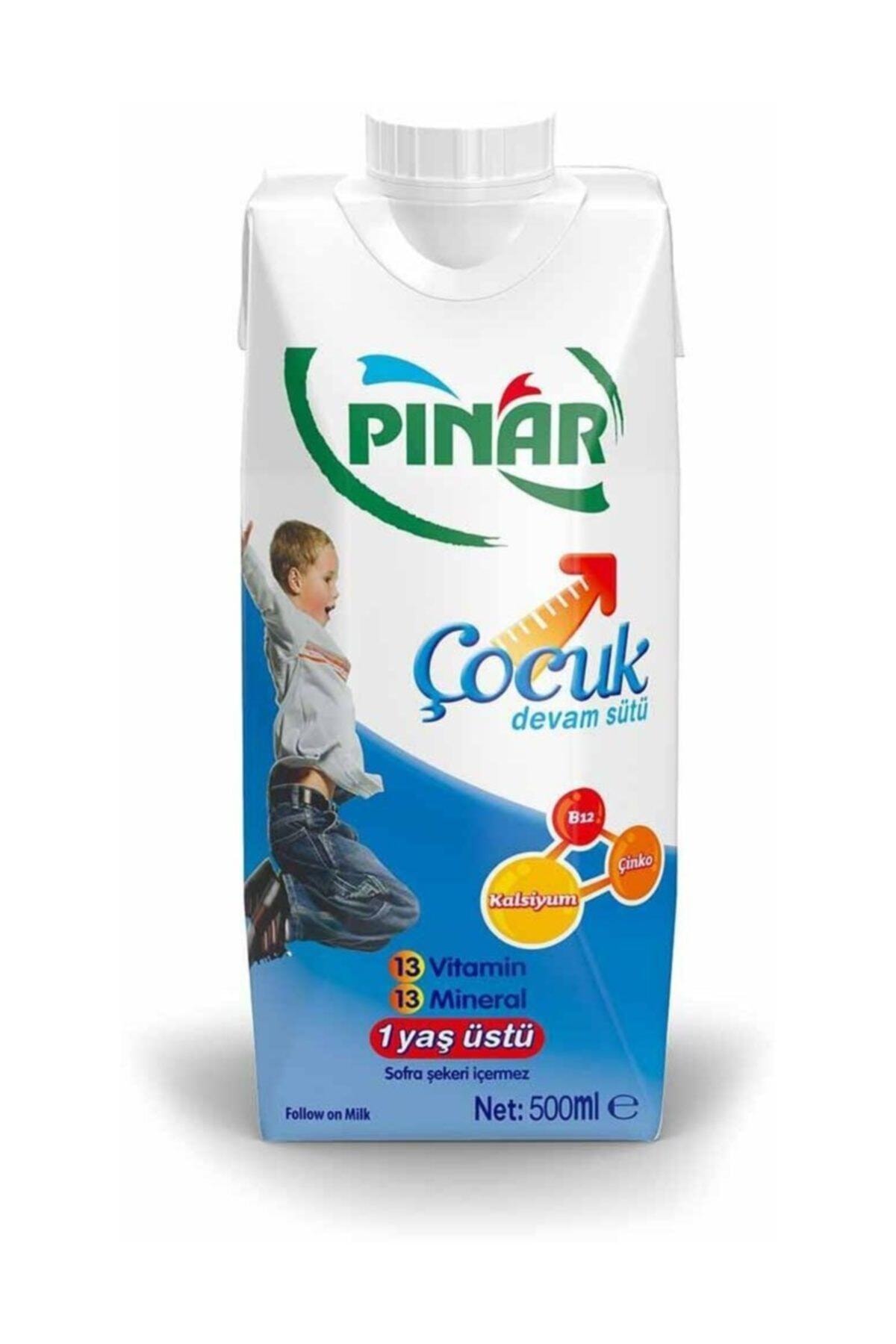 Pınar Süt Sade Çocuk Devam 500 ml X 12 Adet