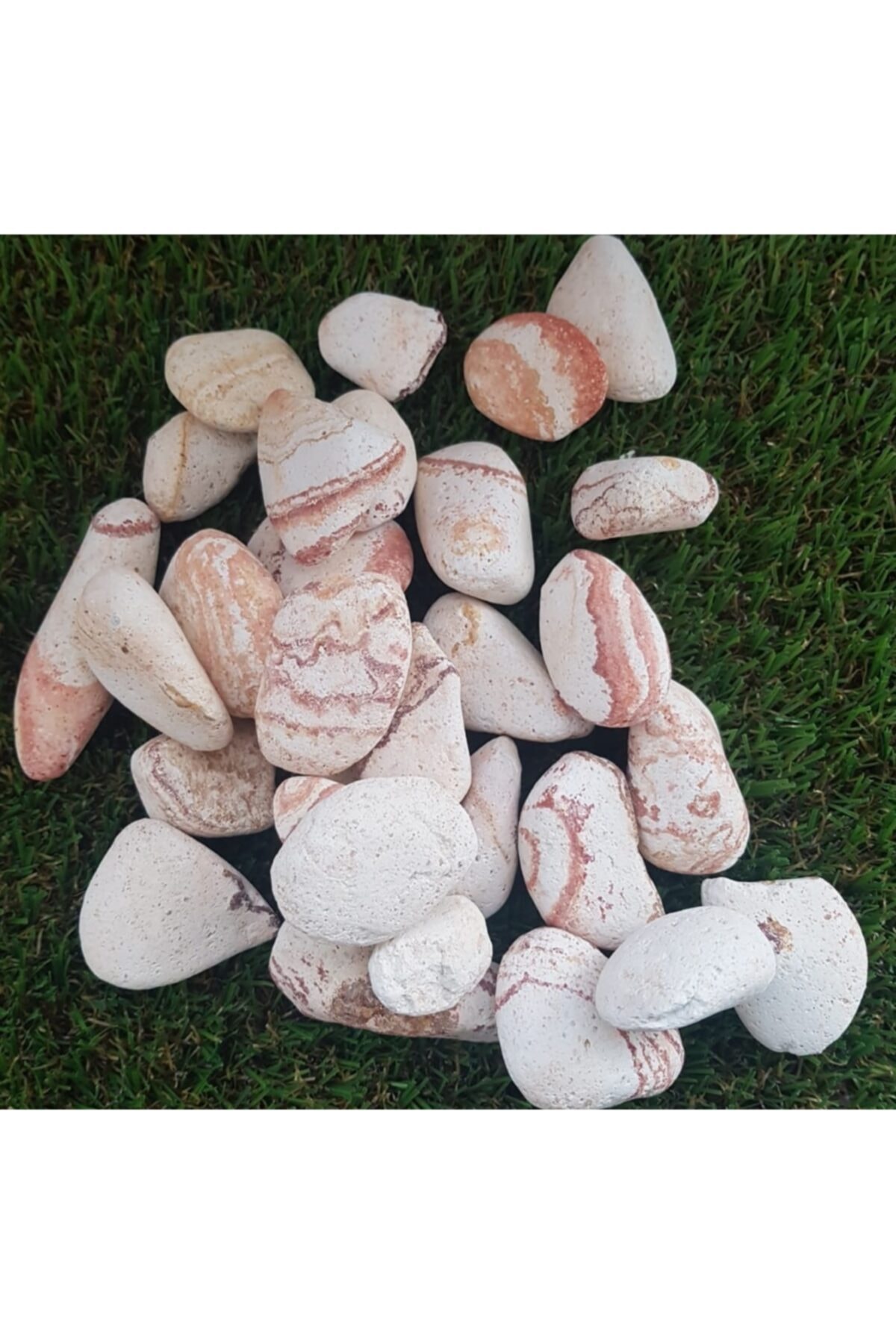 Sarı Çizgili Taş 20 Kg 2-4 Cm Dolomit Taş Dere Taşı Çakıl Taşı Bahçe Süs Taşı Akvaryum Teraryum Taşı