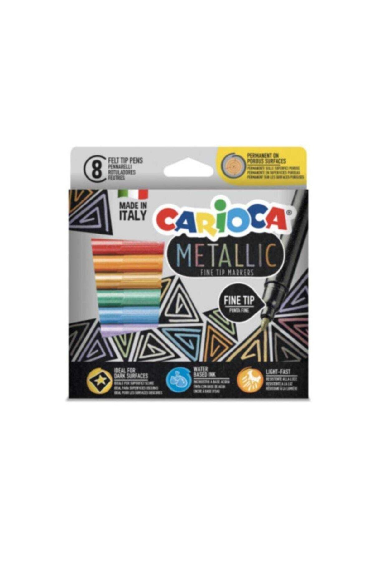 وسایل رنگ آمیزی مشکی PEAN PEN فلزی 8 اورجینال Carioca