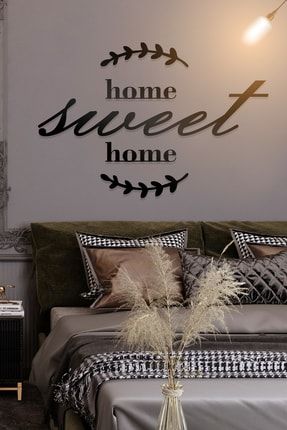 Home Sweet Home Yazılı Dekoratif Ahşap Tablo AW00080