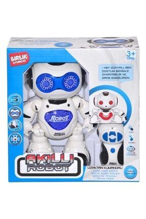 Akıllı Türkçe Konuşan Işıklı Müzikli Kumandalı Robot Mavi 8698555781651