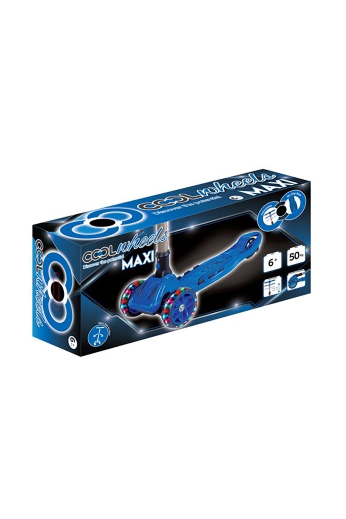اسکوتر کودکان آبی مردانه و زنانه چرخ های خنک Maxi LED LIGH Furkan Toys