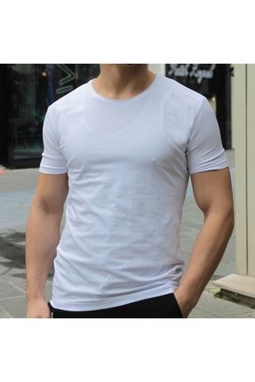 Erkek Havuz Yaka Slim Fit T-shirt WP320