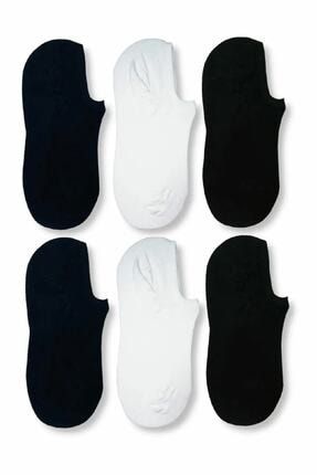 6 Çift Kadın Siyah Bambu Görünmez (Sneaker) Spor Ayakkabı Çorabı 86216729590199kCrmnycrmny