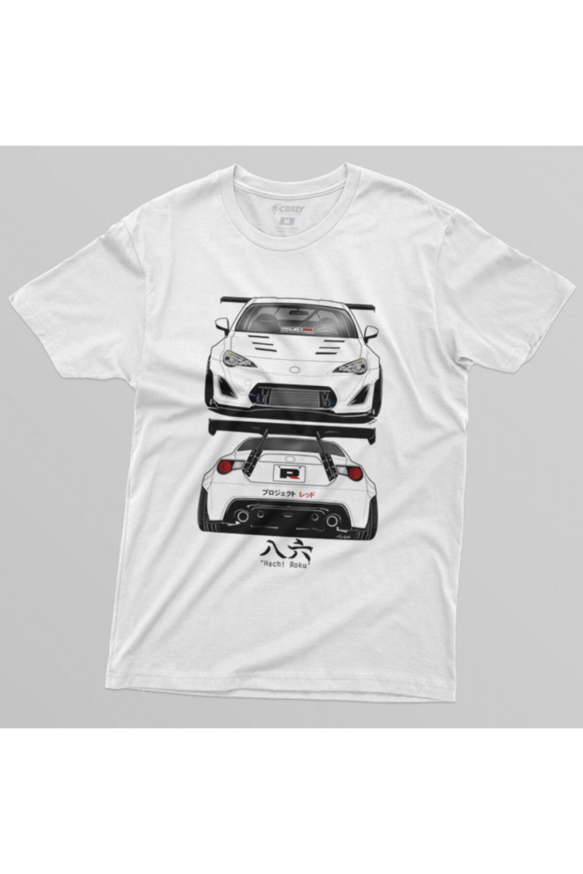 Crazy-Toyota Hachi Roku 86 Men's White T-Shirt 4