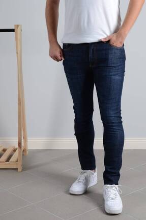 Erkek Slim Fit Likralı Jean Mavi Kot Pantolon DL-1005