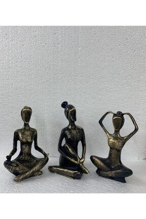 Üçlü Yoga Yapan Kızlar Biblo Eskitme YOGA03