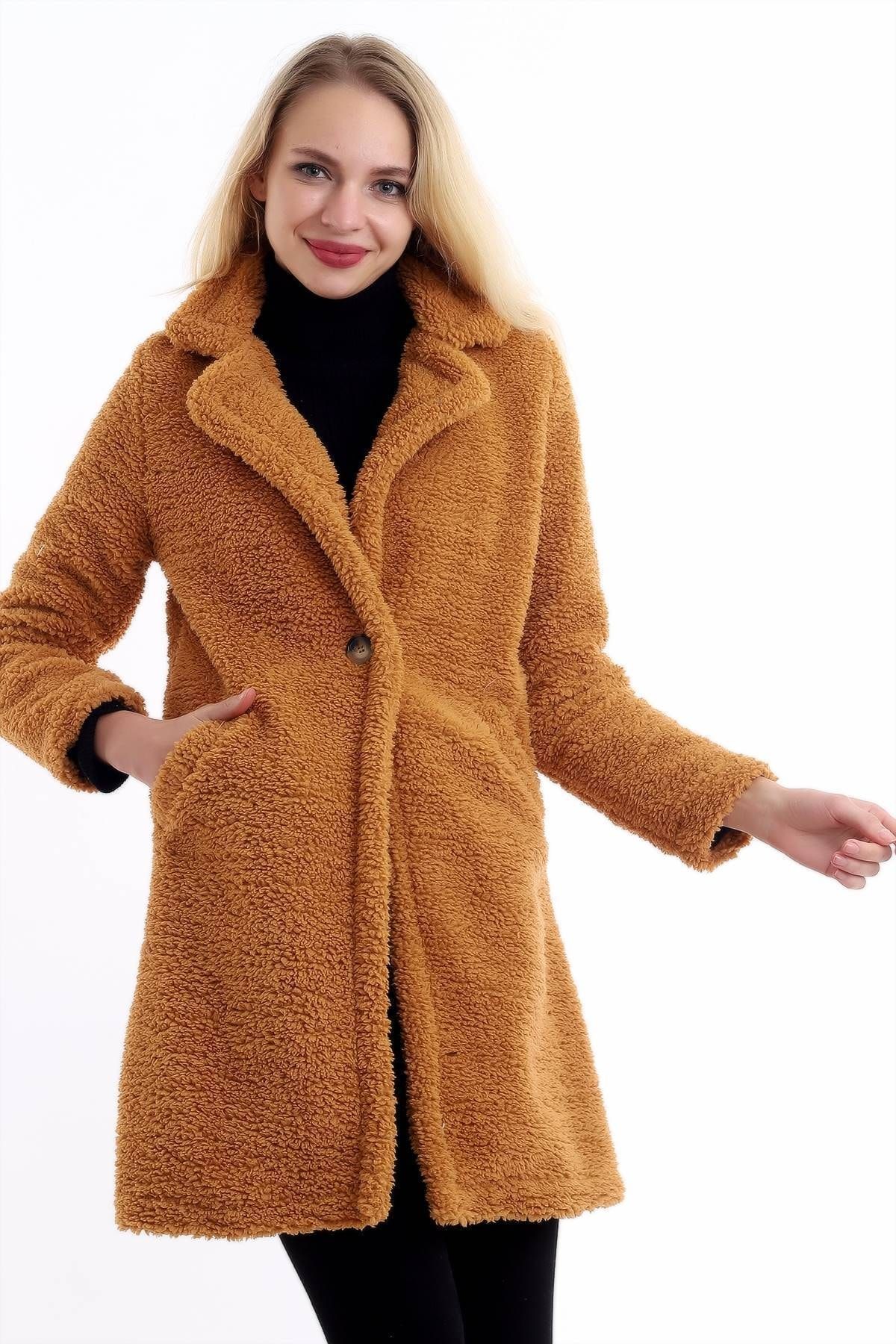 Tan boucle deals coat