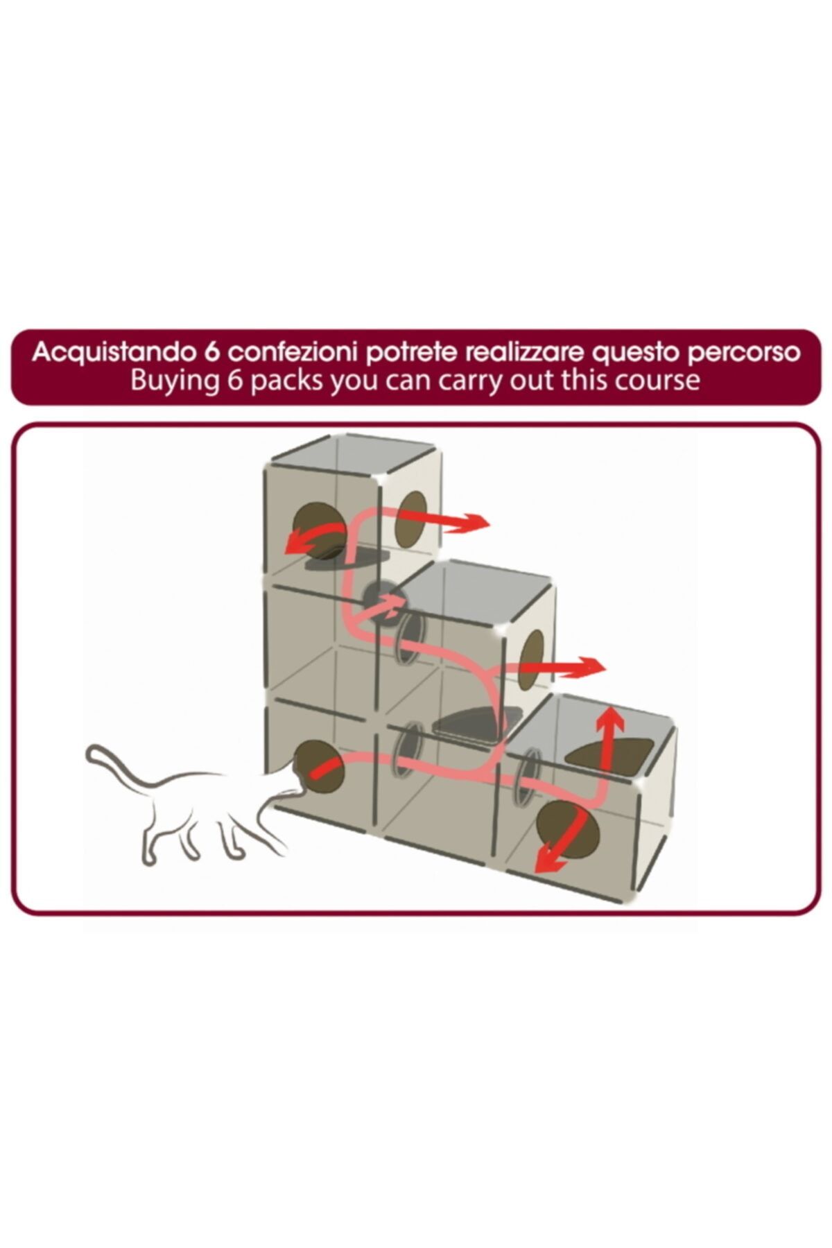Bama-Qublo Modular Cat Play Cube 4