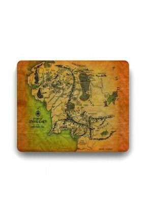Lord Of The Rings Yüzüklerin Efendisi Orta Dünya Haritası Mousepad Mouse Pad njh3462