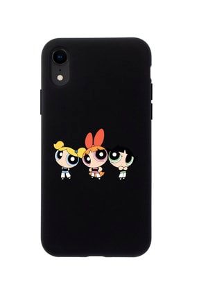Iphone Xr Powerpuff Girls Tasarımlı Siyah Telefon Kılıfı MCIPXRLPOPG