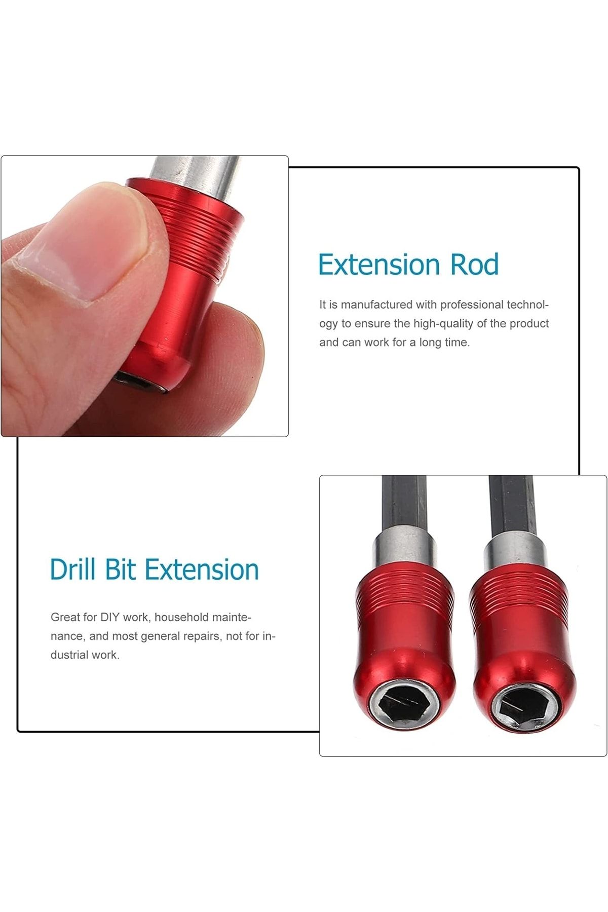 Depolife-Quick Driver Adapter Bit Driver Extension Tool Hexagon 1/4 Hex Bits with Shank 3 Pieces 2