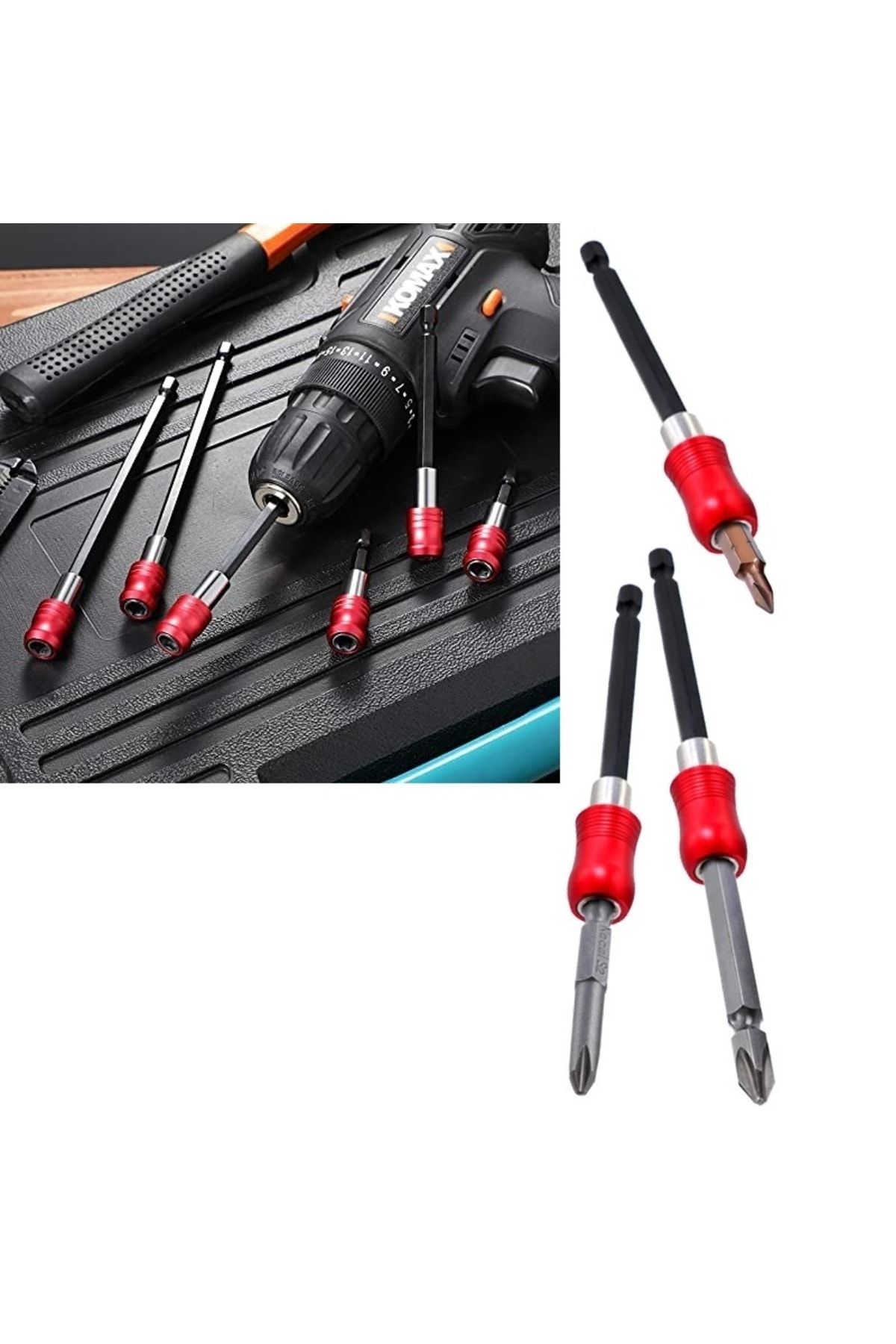 Depolife-Quick Driver Adapter Bit Driver Extension Tool Hexagon 1/4 Hex Bits with Shank 3 Pieces 5
