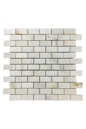 Doğaltaş Fileli 2,3 X 4,8 Brick Golden Cilalı Mermer Mozaik TQ-028