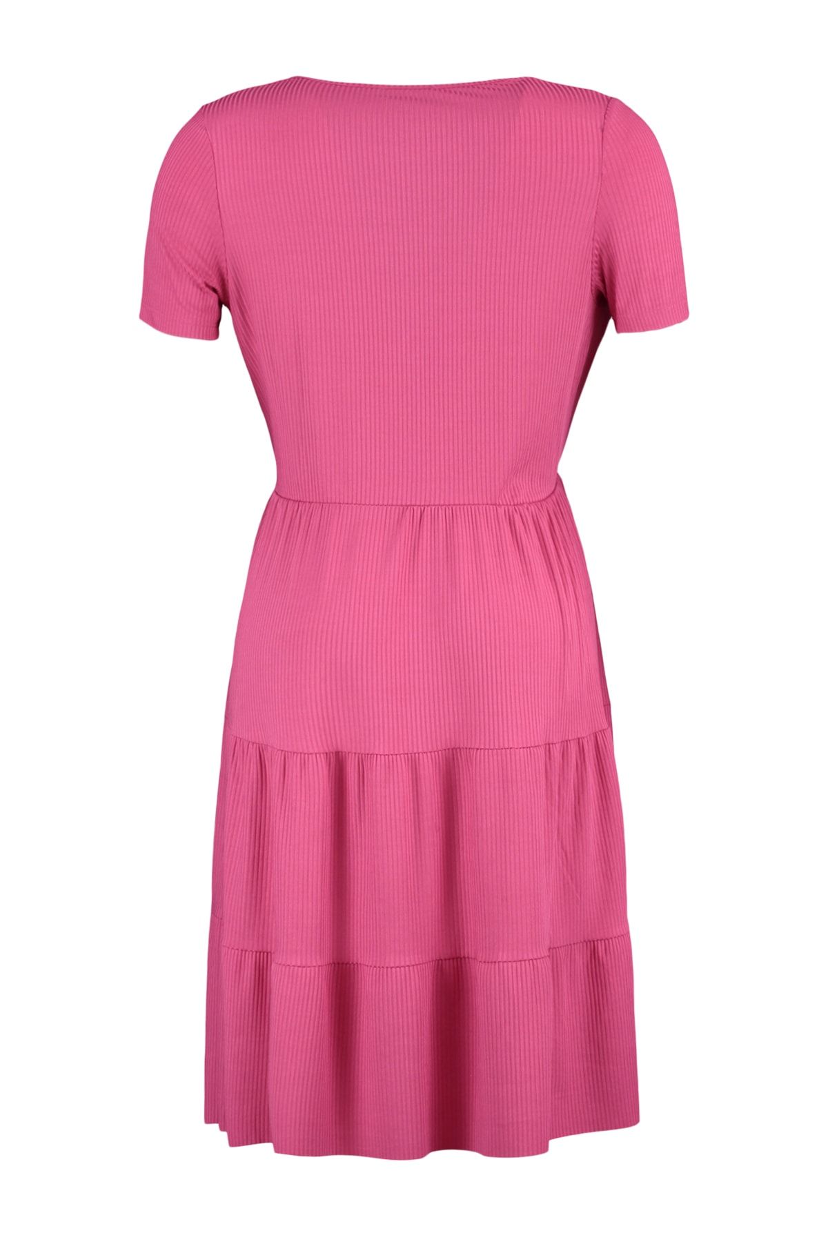 Trendyol Curve-Сукня з V-подібним вирізом Fusya Stakter Orme Plus Size TBBSS22EL1638 8