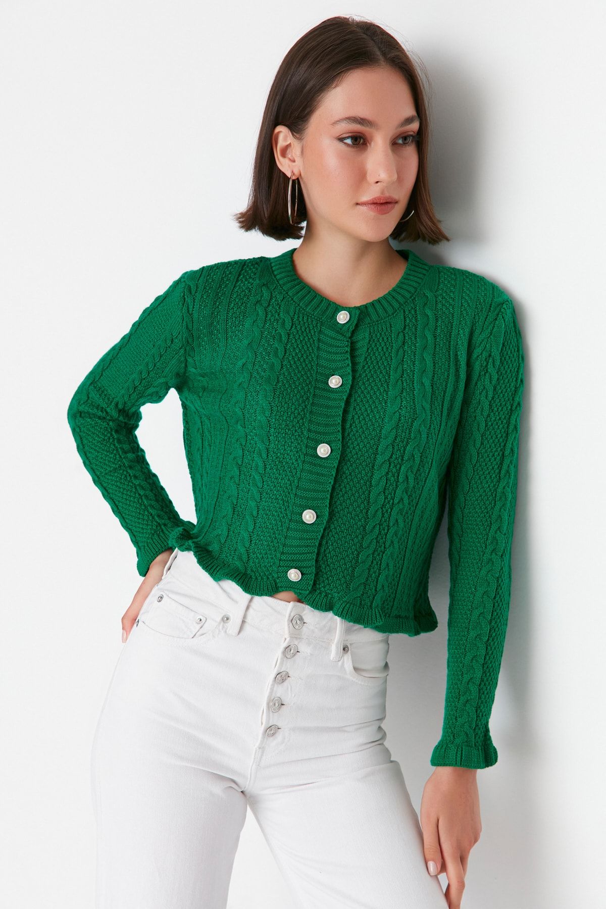 Tu outlet green cardigan