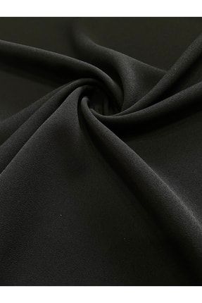 Siyah Kumlu Krep Kumaş En 150cm Ferace Elbise Giyim Etek Krep-251