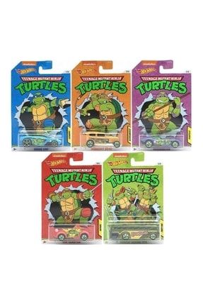 Teenage Mutant Ninja Turtles Die Cast Hotwheels Diecast Ninja Kaplumbağalar 5'li Seri Tam Set NinjaTurtles5