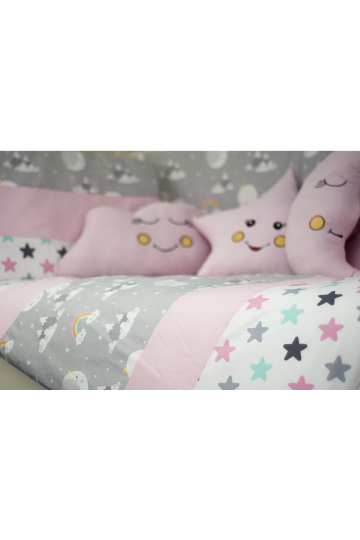 Kista Baby Bebek Uyku Seti Nevresim Takımı 60x120 Mountain Pembe fotoğrafı 4 (önizleme)