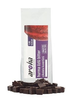 %85 Kakao - Şekersiz Vegan Glutensiz Lesitinsiz Hurmalı Bitter Çikolata Kuvertürü (500 Gr) KUV85HUR500