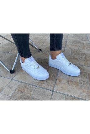Beyaz - Calsido Erkek Ortopedik Günlük Rahat Sneaker Kalın Taban Spor Ayakkabı 40-44 01211