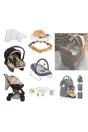 Almira Kids Bebek Çeyiz Seti 12 Parça Çift Yön Bebek Arabası Beşik Ana Kucağı Yürüteç Küvet Takımı 423185646
