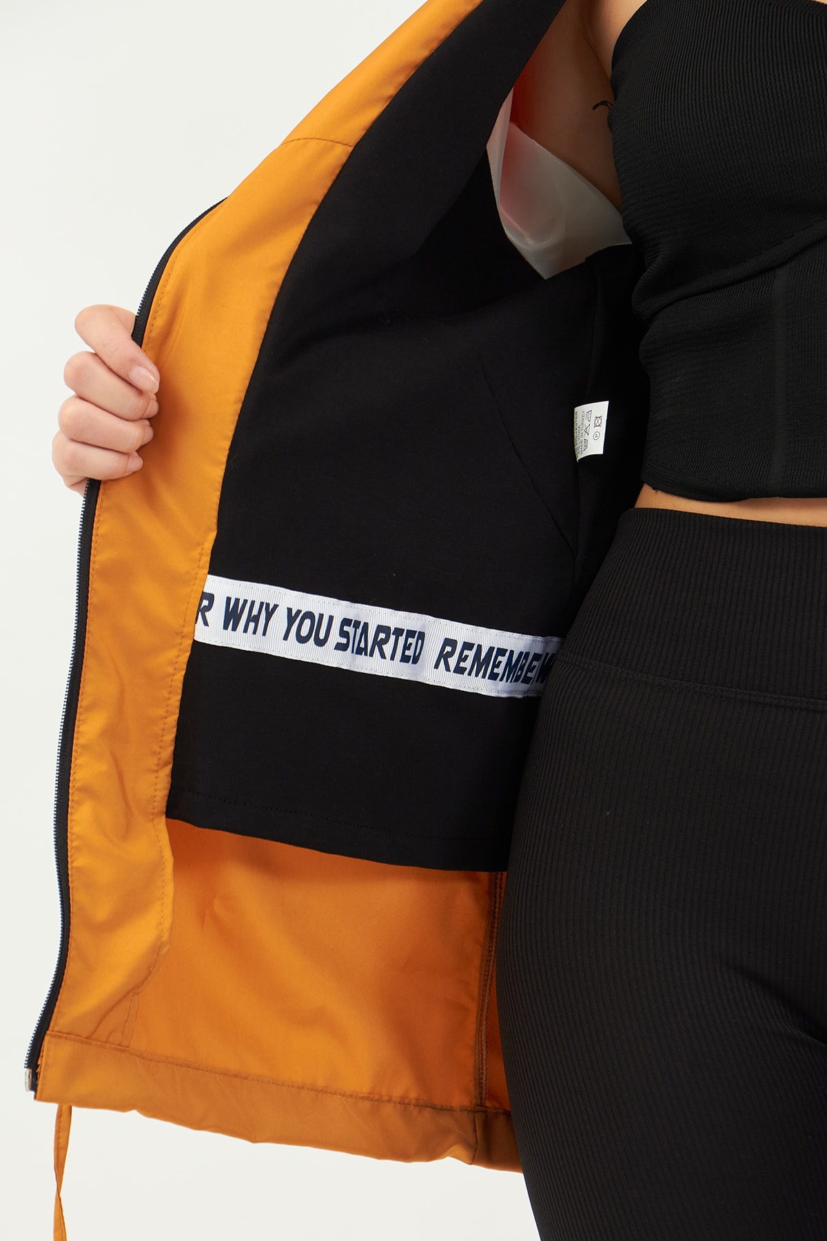 Moda Tuğram  Hardal Yağmurluk - Görsel 4