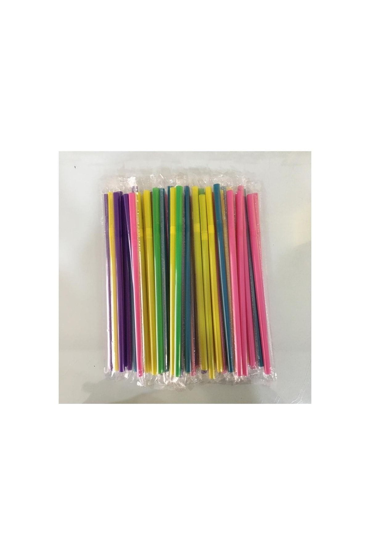 1001 Ambalaj Pipet Frozen Jelatinli Körüklü 8 Mm Çok Renkli 100 Lü 1 Paket