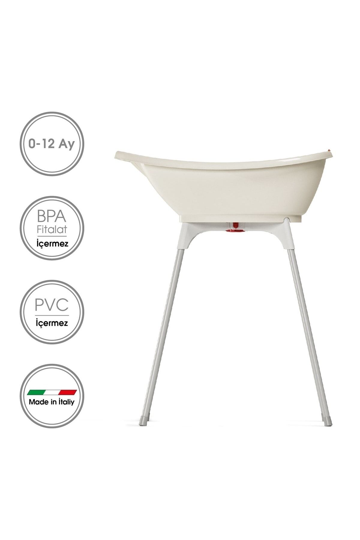 OK Baby Okbaby Bella Çift Yönlü Banyo Küveti &amp; Küvet Taşıyıcı 0-12 Ay / Beyaz NE10264