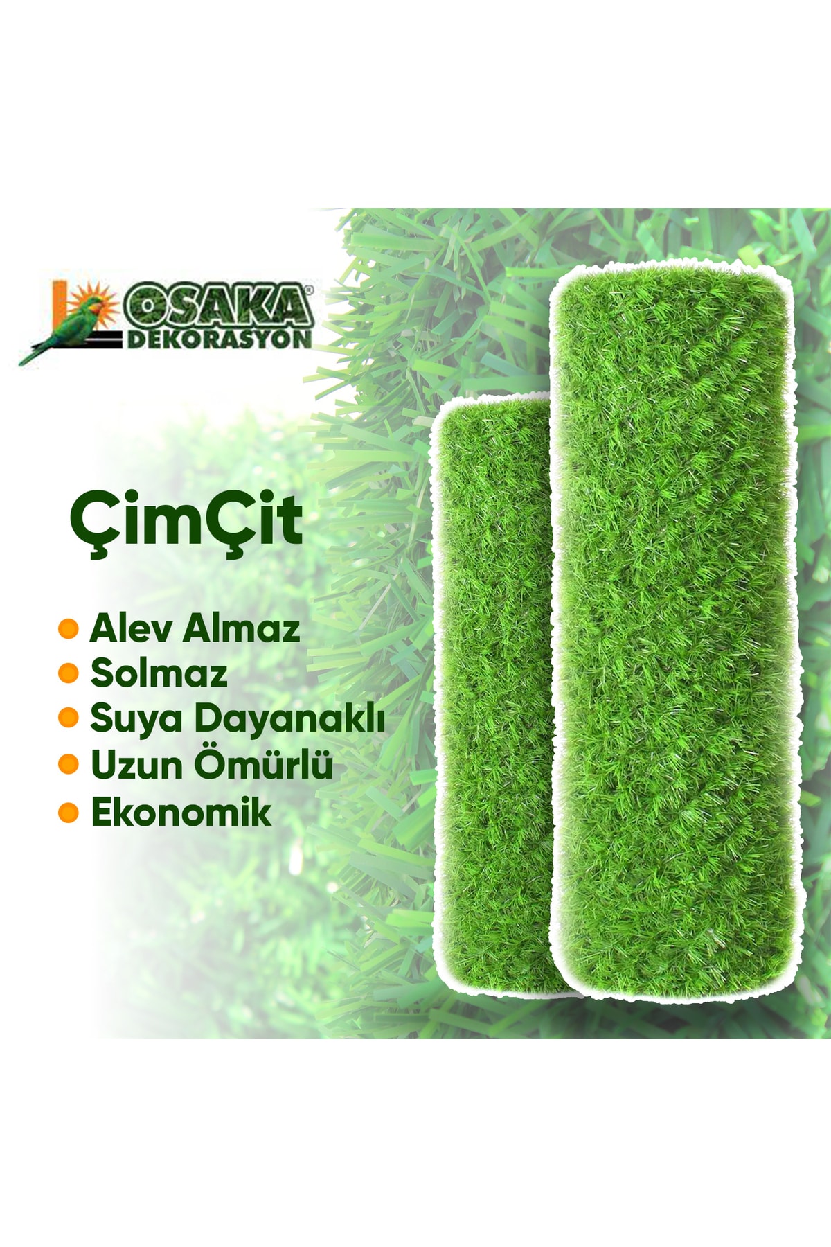 Çim Çit 50cmx10mt Örgü Telli Bahçe Dekorasyon Çiti, Fabrikadan Orijinal Patenti Ürün Yanmaz Solmaz