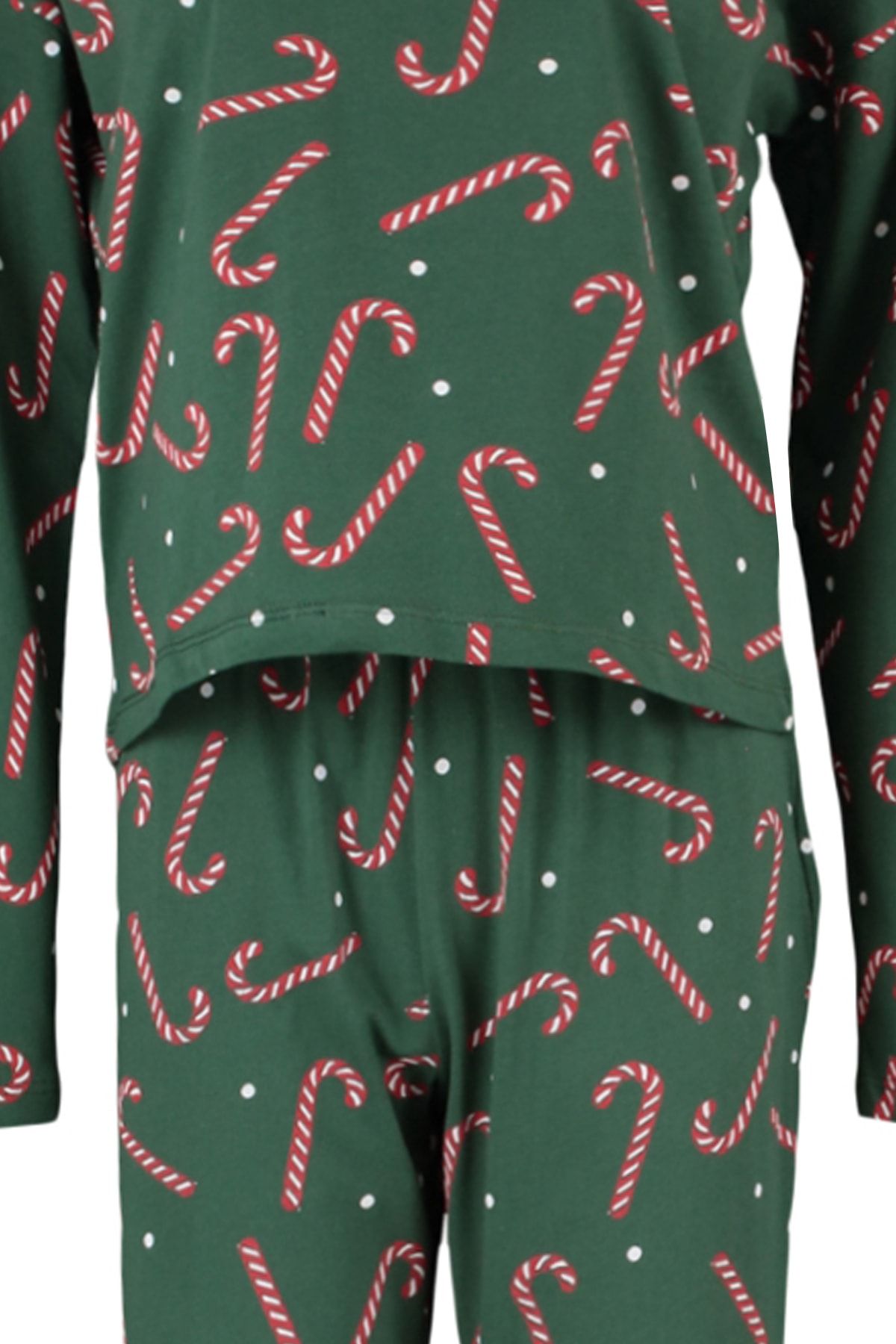 Trendyol Collection-Set pijamale tricotate cu tematică de Crăciun 100% bumbac verde THMAW21PT0771 7