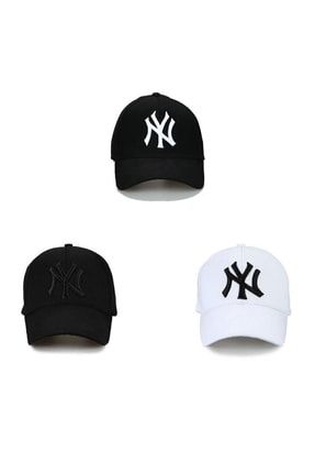 Ny New York 3'lü Unisex Set Şapka Siyah NY SET