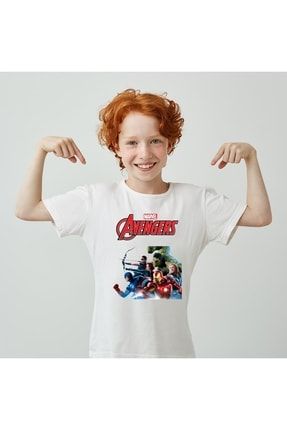 Avengers Baskılı Unisex Çocuk Tişört H03 AVENGERSH03