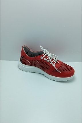 Kırmızı - Deri Spor Ayakkabı BD0104