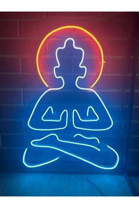 Buda Neon Led Duvar Dekoru Buddha Yoga Neon 9384749294858