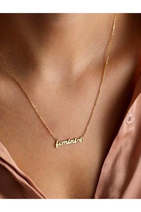 ‘feminist’ Kolye 925 Ayar Gümüş Feminist kolye