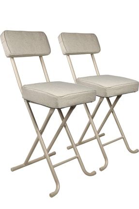 2 Adet Katlanır Arkalıklı Tabure Koltuk Puf Sandalye Pratik Relax Tabure 75cm Aa034 AA009-2