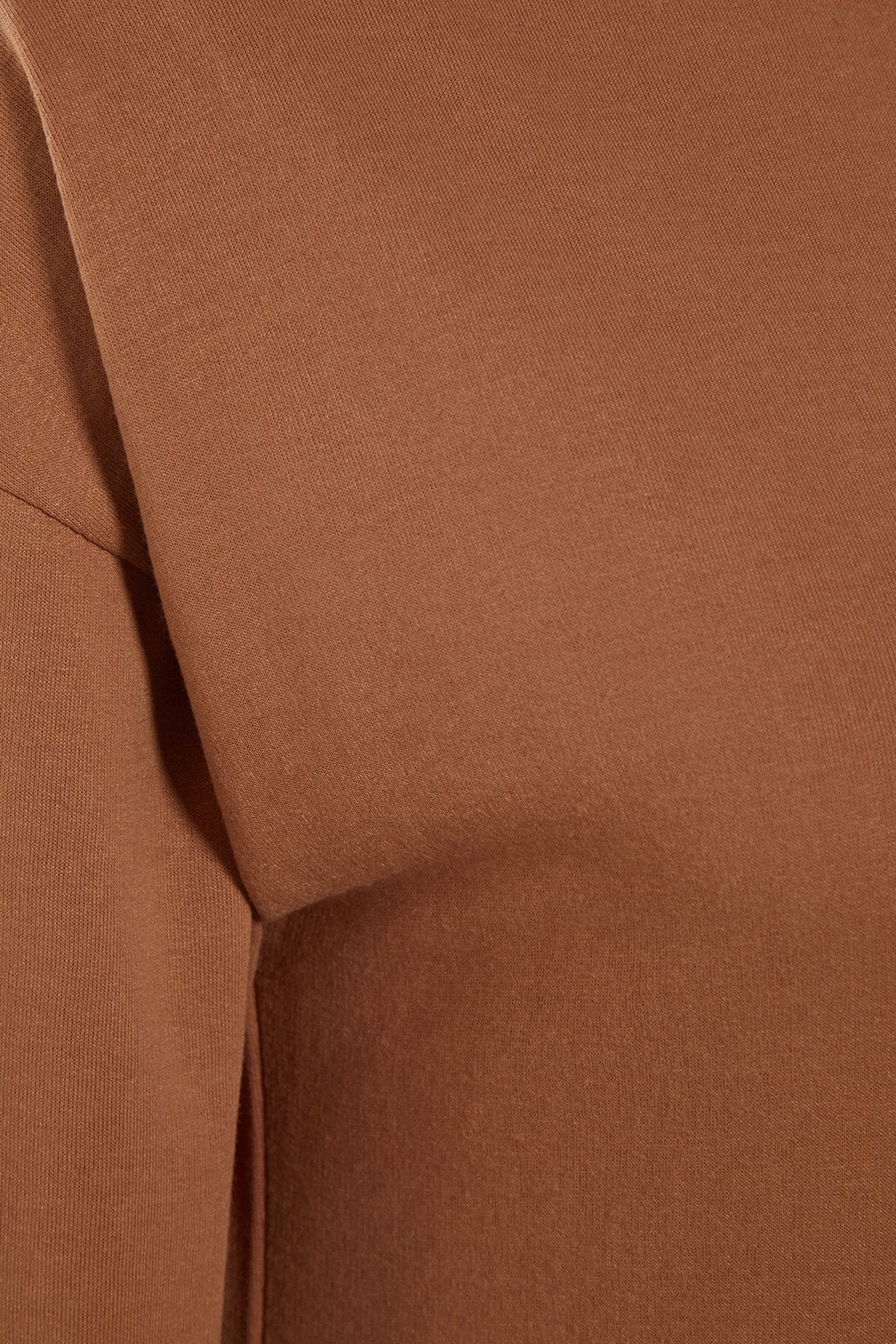 Trendyol Modest Camel Kapüşonlu Örme Sweat Elbise TCTAW22EB0142 RN9162