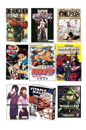 9 Manga Serisi Ilk Kitaplar Set / Naruto & Iblis Keser & Death Note & One Piece ... Ve Daha Fazlası KoleksiyonManga1.Birinci