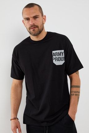Army Proud Baskılı Kısa Kollu T-shirt NWU.001-2