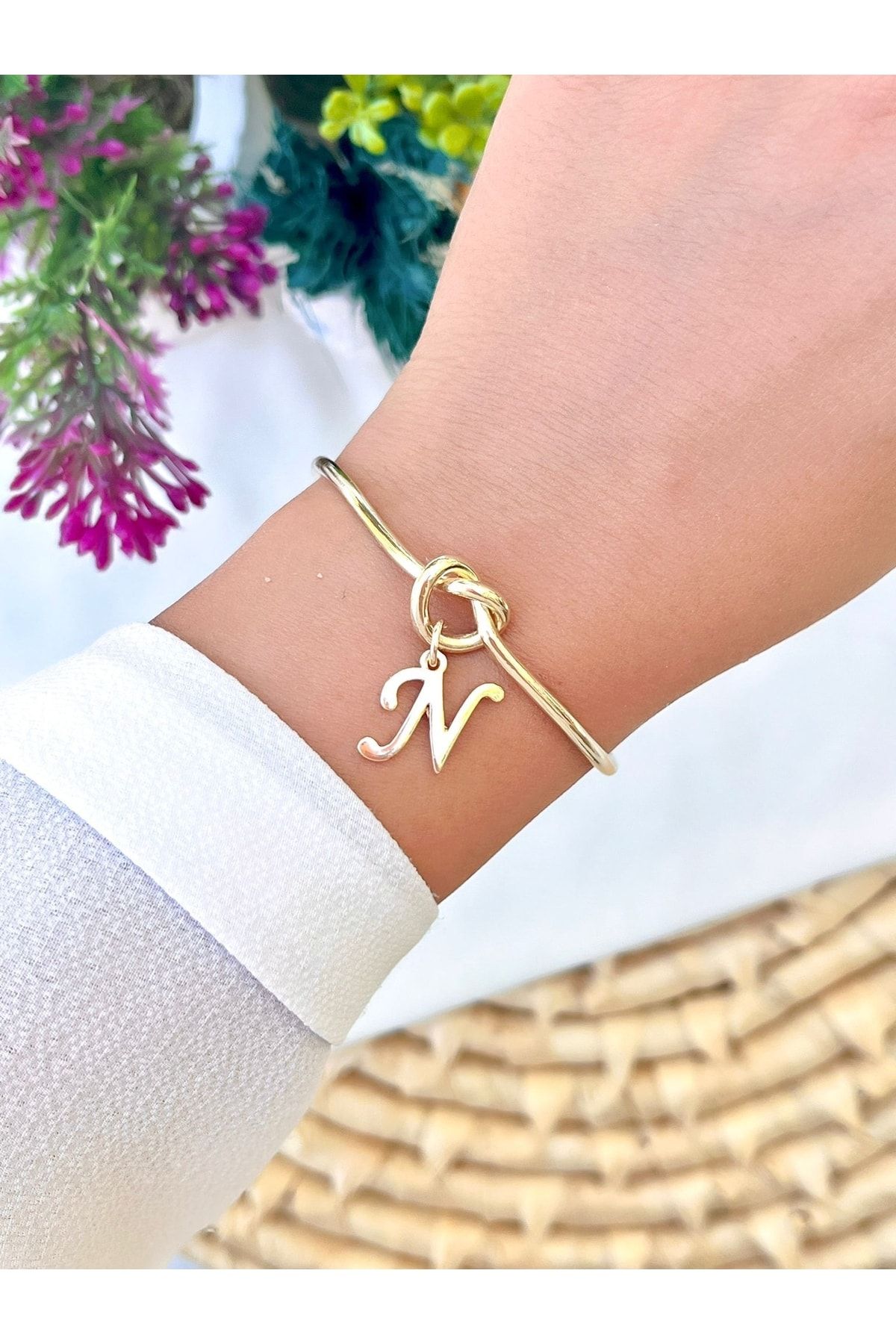 KBC STORE Love Knot Letter Bracelet Letter N