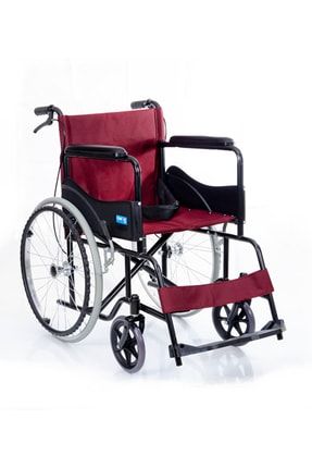 Bordo Kumaş Standart Tekerlekli Sandalye Comfort Plus DM809-