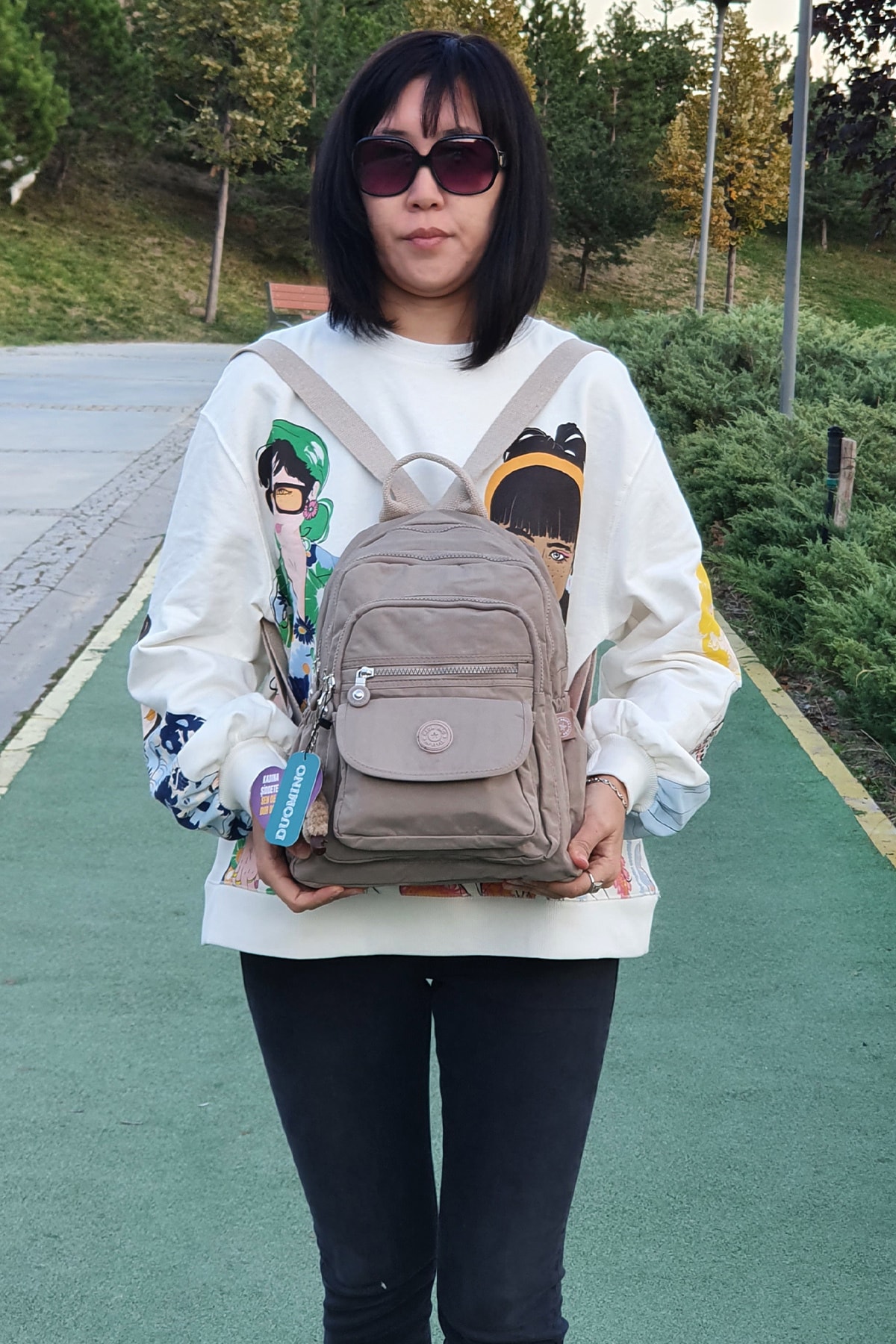 کوله پشتی زنانه قهوه ای NEMO BAGS | nemobags255 اورجینال - تصویر 4