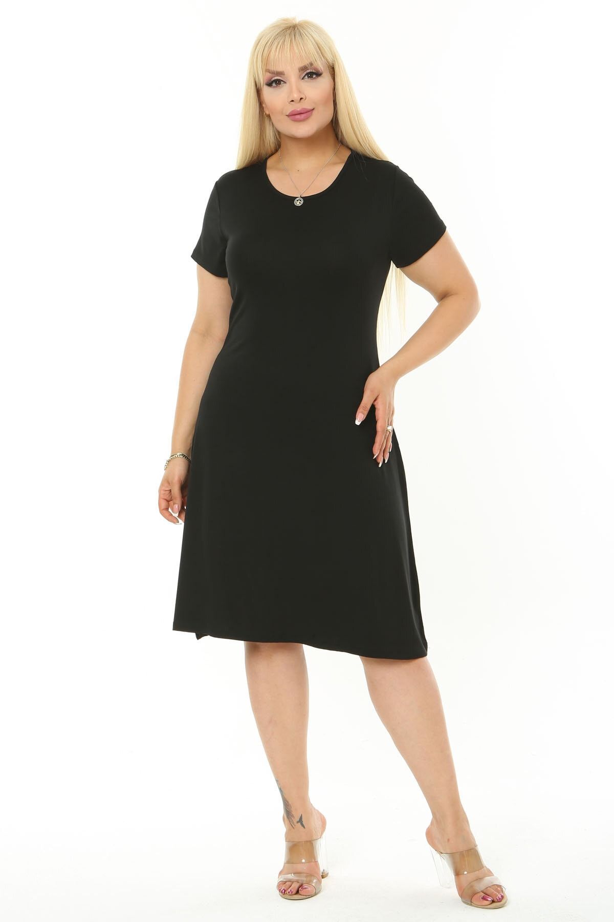 Black shift dress size 20 hot sale